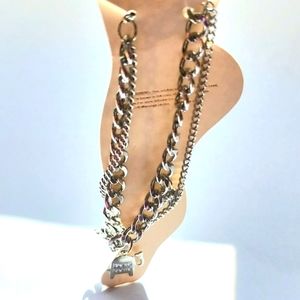 3 for $18 SILVER Two Layer Elephant Charms Anklet